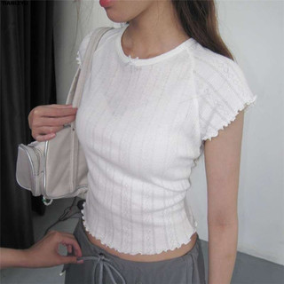 TIANLEYU áo phông áo thun nữ croptop baby tee hàn quốc Trendy INS xu hướng WCS245193V 22Z240526