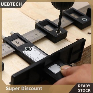 [Uebtech.vn] Dụng cụ đục lỗ Jig Hướng dẫn mũi khoan trung tâm Định vị Dụng cụ khoan gỗ Thước đo dụng cụ khoan gỗ