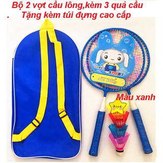 Bộ vợt cầu lông trẻ em, tặng kèm 3 quả cầu. Vợt cầu lông cho bé