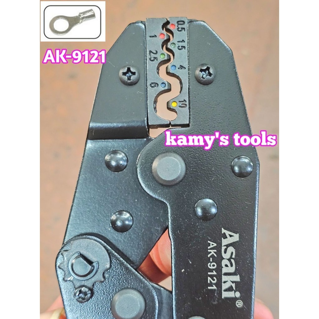 AK-9121 kìm bấm cos tròn Asaki 9 inch 0.5-10mm2