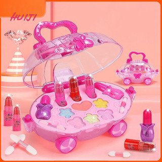 Huijigirls 'Bộ trang điểm bảng túi xách trẻ em chơi phấn mắt giả vờ chơi túi trang điểm thời trang đồ chơi trang điểm cho bé gái Bộ đồ chơi trang điểm cho bé
