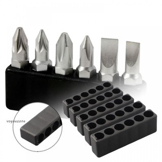 #VOGUEZ#Screwdriver and Drill Bit Storage Solution 5 Pcs Bit Holder for 6 Hole Hex Shank