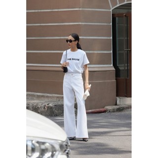 Áo thun tay ngắn chữ the pause tee basic