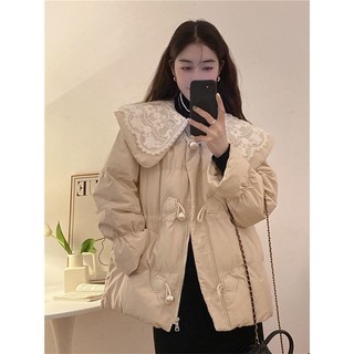 Áo khoác nữ kiểu mới  Cổ Ren Búp Bê Thiết Kế cao cấp Cho Nữ Mùa Đông  Mới Ngọt Ngào Giảm Tuổi trẻ trung cho nữ
