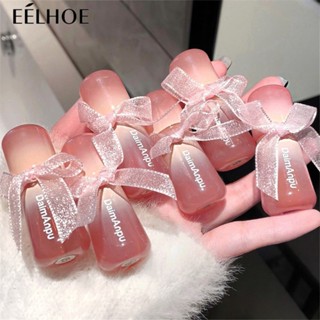  Nơ Gương Lip Glaze Nước Thủy Tinh Thạch Son Bóng Trà Sữa Màu Son Môi Chống Thấm Nước Lâu Dài 6 Màu 
