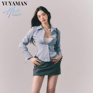 Yuyamansun - Áo sơ mi kháng lực Áo sơ mi cao cấp, họa tiết, đường kẻ dành cho nữ GM2460SZJ