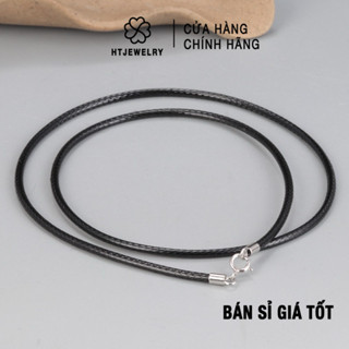 [GIÁ SỈ] Bạc S925: Dây da khoá bạc đeo cổ HTJEWELRY các cỡ PH019