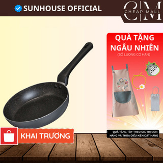 Chảo trơn chống dính vân đá sunhouse chính hãng, dày 2.4mm ct plus full size - không dùng bếp từ - cheapmall official