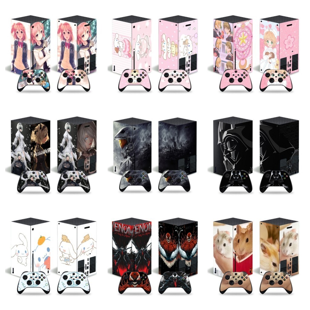 Phụ kiện bảng điều khiển chơi game Xbox Series X Phim bảo vệ hoạt hình chống trầy xước Nhãn dán Xbox
