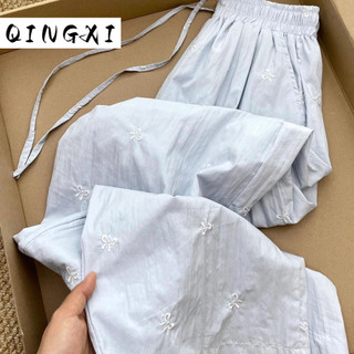 QINGXI quần ống rộng Quần Túi Hộp comfortable Phong cách Korean INS WFK2460I83 25Z240620