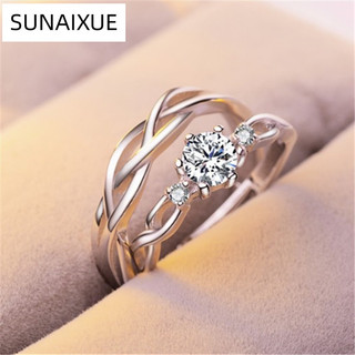 Nhẫn đôi mạ bạc thời trang