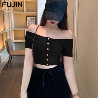 Áo Lửng Tay Ngắn Trễ Vai Quyến Rũ Trẻ Trung Cho Nữ