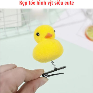 Kẹp tóc cute hình vịt vàng, cặp tóc dễ thương hình chú vịt vàng