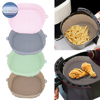 Hoeaden Silicone Nồi Chiên Không Khí Giỏ Lót Có Thể Tái Sử Dụng Khay Đựng Giấy Tròn Chịu Nhiệt Chống Dính Nướng Bánh Thay Thế Chảo Nướng Lò Nướng Nhà Bếp VN