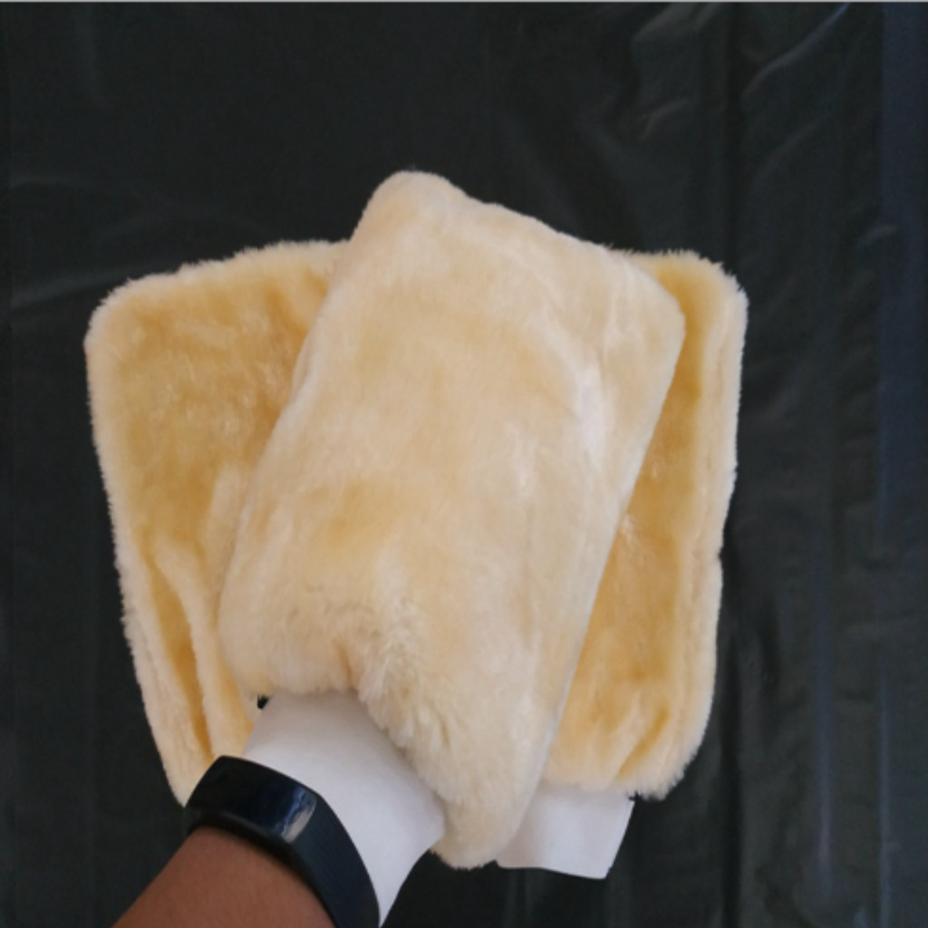 Bao Tay Lông Cừu Rửa Xe 2 Mặt Cao Cấp - Siêu Mềm Mại, Chống Trầy Xước