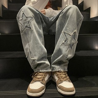[Return Guest 551 People] Quần Nam ins Hợp Thời Trang Rời Rộng vibe American High Street Jeans Nam Hợp Thời Trang Fried Street Ruffian Đẹp Trai Quần Nam Thẳng20250302