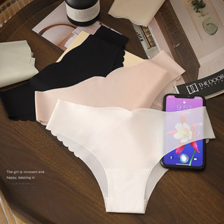  Nữ Eo Thấp Ánh Sáng Trong Suốt Quần Lót Màu Trơn Gợi Cảm Vẫy Viền Hình Chữ T Quần Lót Kháng Khuẩn Đáy Đá Lụa Quần Lót 