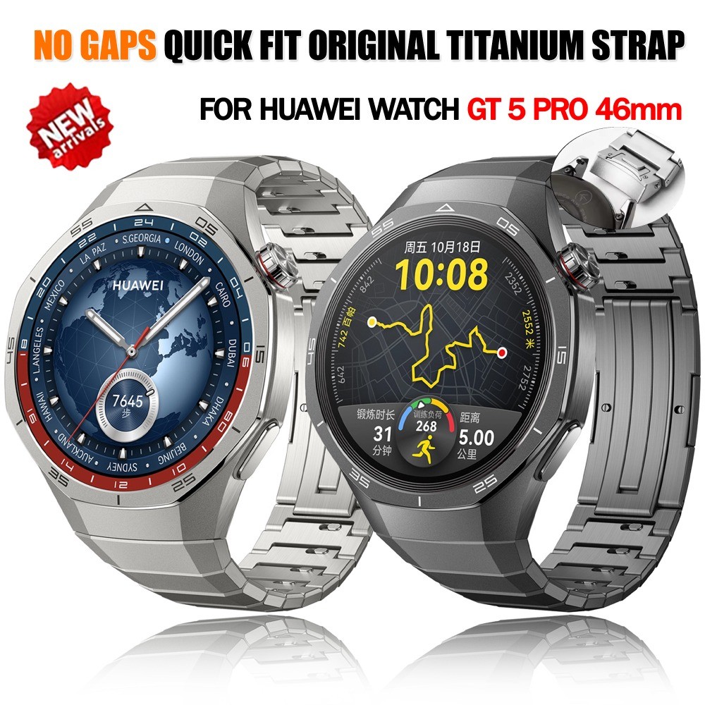 Ban Đầu Không Khoảng Cách Dây Đeo Titan Cho Huawei Watch GT5 Pro 46mm Quick Fit Band Cho Huawei GT 5