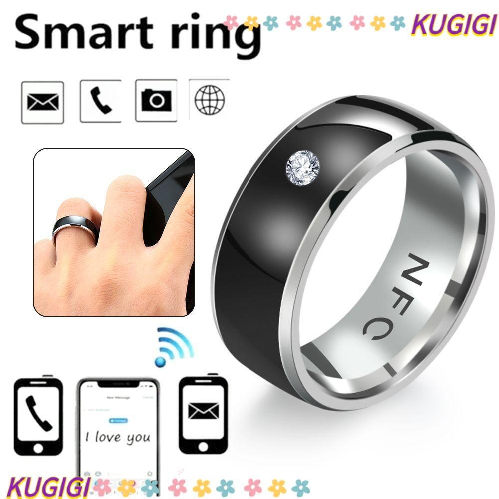 Nhẫn thông minh KUGI NFC, Nhẫn kỹ thuật số ngón tay bằng thép không gỉ đa chức năng, Kết nối đeo thô