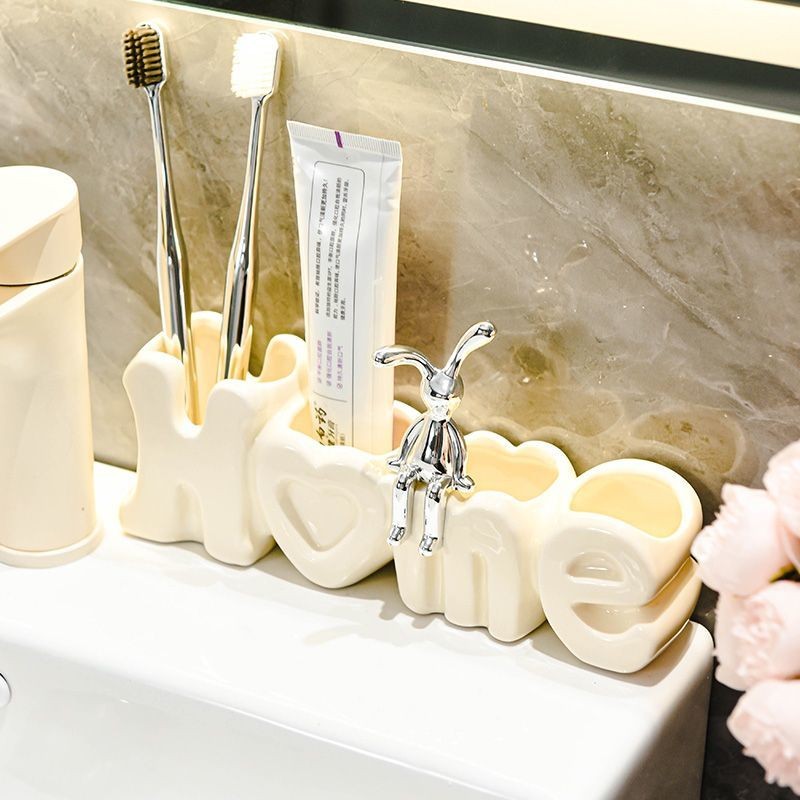 Preferred#Luxury Toothbrush Holder Rack Bathroom No-Drill Toilet Washstand Bathroom Electric Toothbr