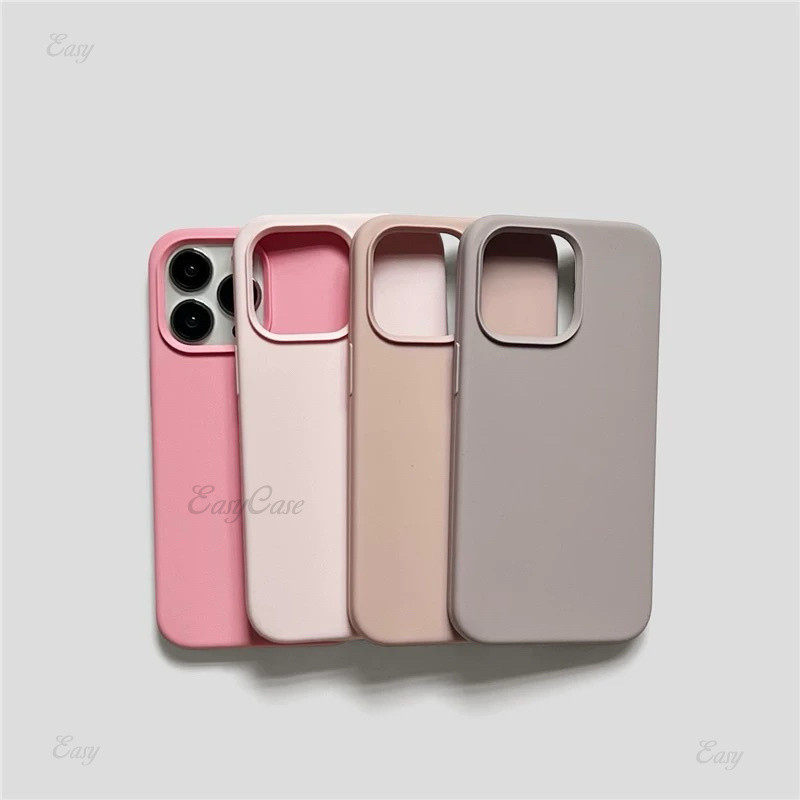 Supercase cho mẫu i7-i15promax, vỏ silicon, lót nhung, màu hồng, i15 i15pro i15plus i15promax i14 i1