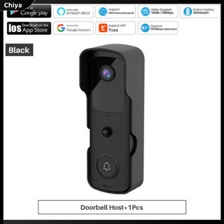 Chuông cửa Video thông minh Tuya Wifi 1080p Không dây gia đình Video hai chiều Chuông cửa Pir Phát hiện chuyển động Camera Ip