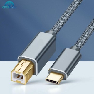 Openmall 1 máy tính laptop type-c sang cổng vuông usb 2.0 cáp in nylon bện điện tử đàn piano nhạc cụ điện tử máy in máy quét cáp dữ liệu l8x2