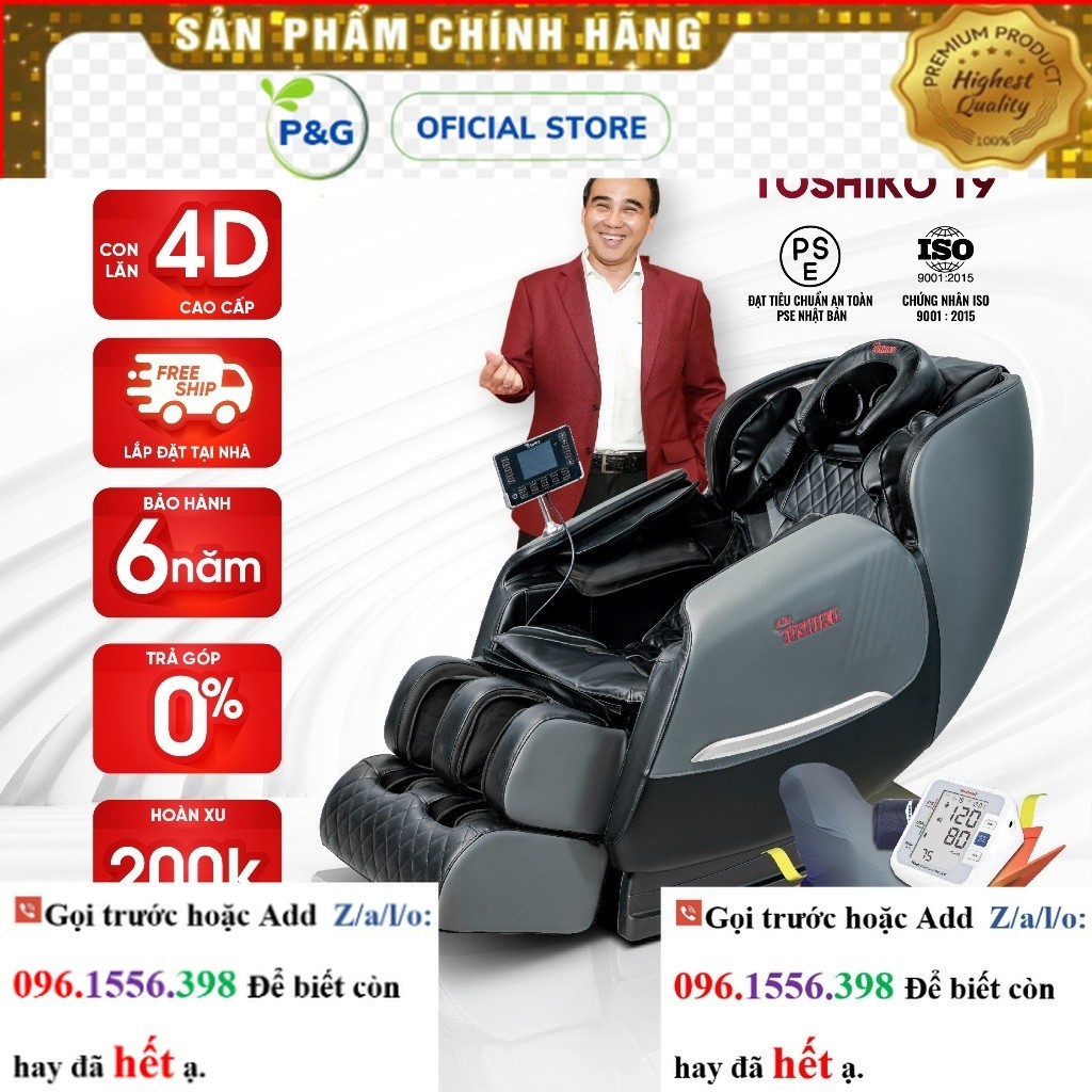 Ghế massage toàn thân Toshiko T9 sale