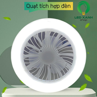 Quạt Trần Có Đèn Led Điều Khiển Từ Xa Động Cơ AC 5 Cánh Quạt Làm Mát Có 3 màu, 3 chế độ sáng.