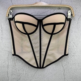  Áo lưới có dây treo dáng ôm cổ điển áo ngực xương cá thoáng khí 