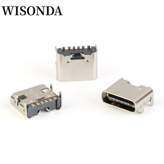 20 / 10 / 5 chiếc 6 pin smt ổ cắm kết nối micro usb loại c 3.1 nữ vị trí smd dip cho thiết kế pcb diy sạc dòng cao