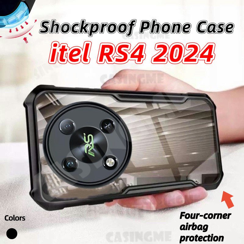 Itel RS4 2024 Ốp Điện Thoại AirBag Trong Suốt Cho itel RS4 itelRS4 R S4 RS 4 S24 NFC 4G 5G 2024 Ốp L