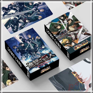❤ 30Pcs/Box Attack on Titan Series 02 - Anime Double Sided Lomo Cards ❤ 5.6cm*8.8cm Mini Postcard Fans Collections Photocards