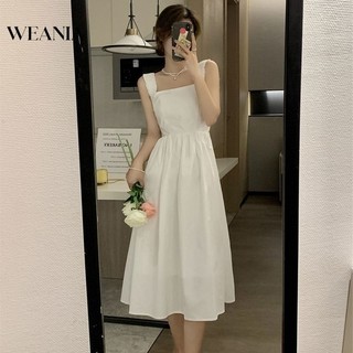 Đầm dài cổ vuông mùa hè WEANIA