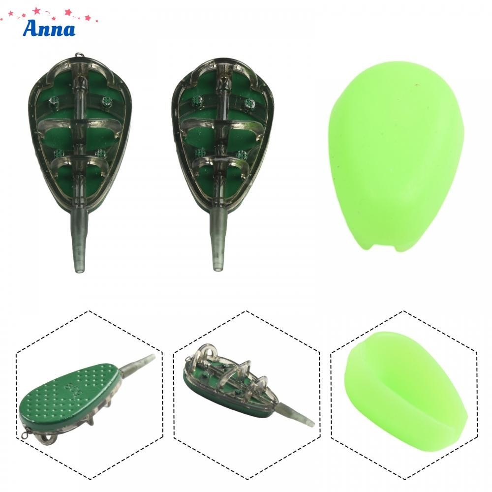 【Anna】Inline Method Feeder With Mould 2+1Set For Carp/Fishing In-Line Flat Tackle Tool