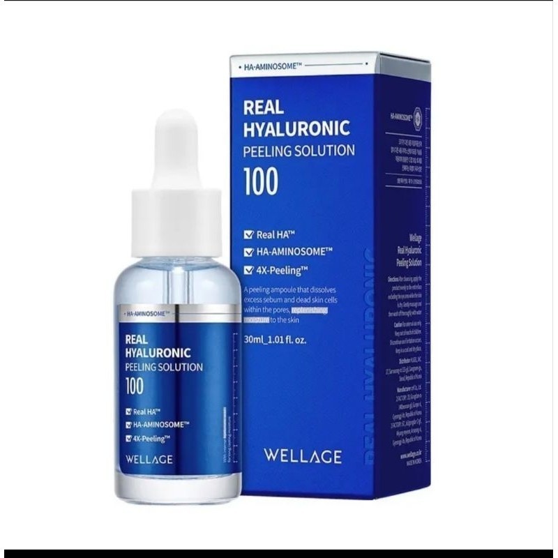 Tinh Chất Peel Da Wellage Real Hyaluronic 4X Solution Hàn Quốc 30ml