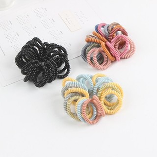 Set 10 Buộc tóc lò xo bản nhỏ, Dây cột tóc lò xo Size bé mini