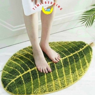 Thảm Chùi Chân Chiếc Lá-thấm nước hình lá cây chống trượt, thấm nước kích thước 40x60cm, 40x70cm và 50x70cm– Timibedding
