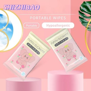 Khăn lau ướt cho bé SHIZHIBAO Khăn lau tay và miệng gói nhỏ đóng gói riêng cho bé