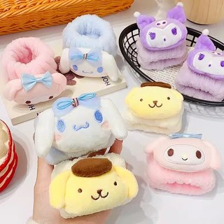 Mới Phổ Biến Sanrio Kuromi My Melody Kawaii Hoạt Hình Rửa Mặt Dây Đeo Tay Anime Sang Trọng Vòng Tay Thể Thao Mồ Hôi Tay Cô Gái Và Trẻ Em Quà Tặng