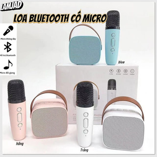   Khuyến Mãi Mạnh  Loa Bluetooth Mini Karaoke Có Mic Thay Đổi Giọng Nói Không Dây Kèm 2 Micro K1 