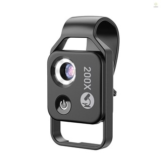 Apexel ms002 200x kính hiển vi điện thoại chuyên nghiệp ống kính có kẹp điện thoại đa năng cho thực vật côn trùng tóc quan sát da người do thái