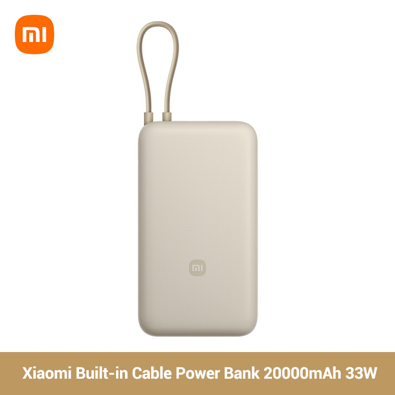 Xiaomi Tích Hợp Cáp Power Bank 20000mAh 33W Type-C Sạc Nhanh Hai Chiều Mi Di Động Powerbank Cho iOS / Android