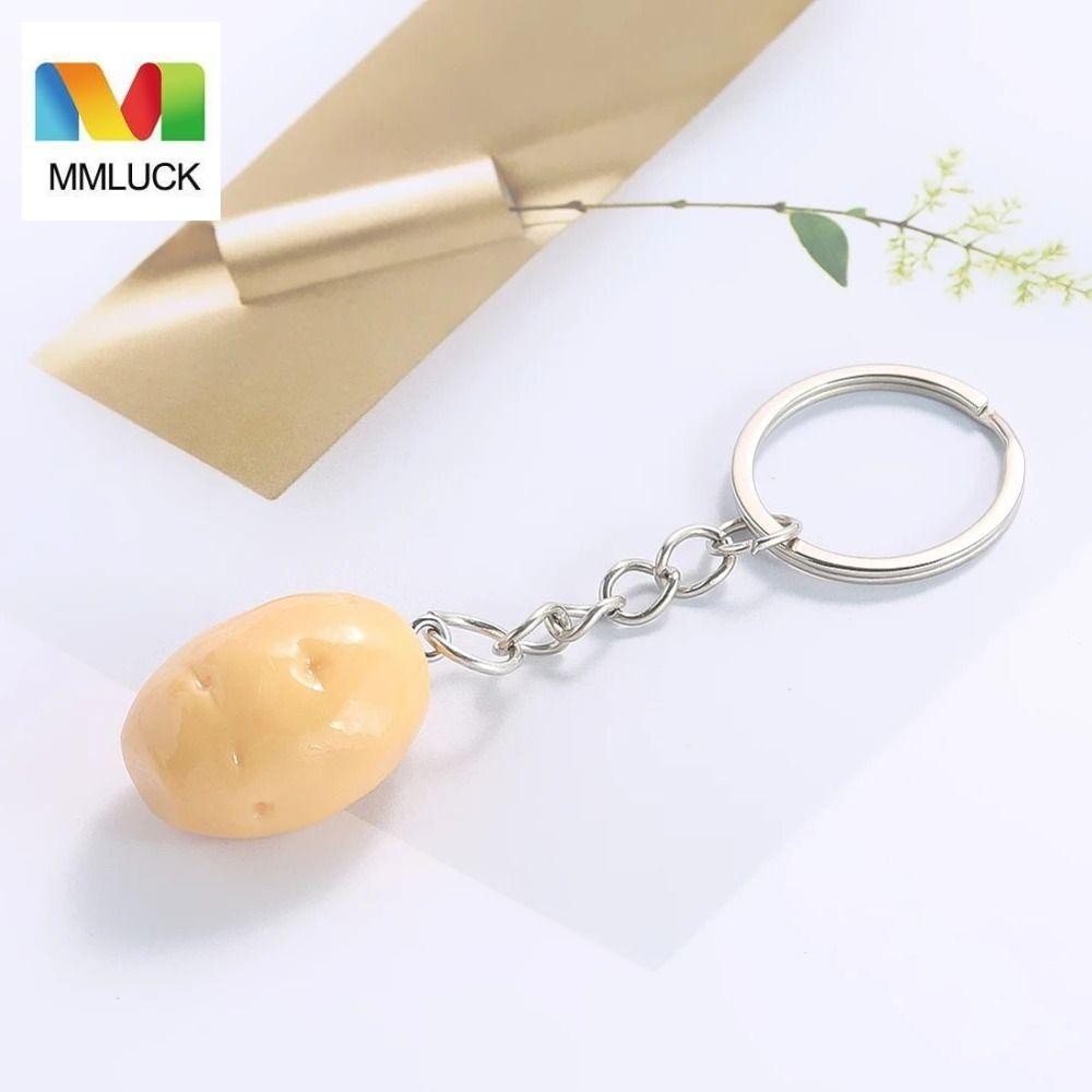 Mmluck Mô Phỏng Khoai Tây Móc Khóa, Mangosteen Kawaii Mangosteen Mô Hình Mặt Dây Chuyền, Treo Phụ Ki