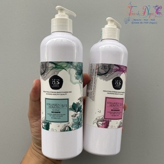 Bộ dầu gội xả HE TEPI Collagen Keratin No3 siêu mượt phục hồi tóc 3 in 1 500mlx2 - TN