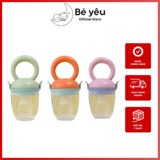 Túi nhai Silicon tay cầm nhựa tròn cho bé - BERMY