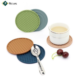 Sẵn sàng! Vòng Silicon Coaster Đa Năng Mềm Dày Chống Trượt Hai Mặt Sử Dụng Cốc Cà Phê Trà Thảm