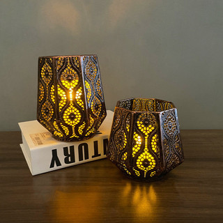 Lâu đài châu âu chân nến vintage treo nến ma-rốc đèn lồng nến hương liệu kim loại đế nến giá đỡ nến đám cưới nhà