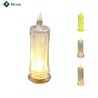 Sẵn sàng! Đèn nến Led Đèn ngủ chạy bằng pin không cháy cho bữa tiệc tại nhà Trang trí Giáng sinh Halloween (7 x 18cm)