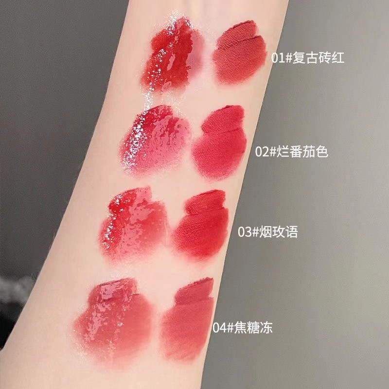 Son môi mờ hai đầu phủ môi chống dính cốc son bóng môi bóng phong phú lâu trôi không thấm nước trang điểm son môi | BigBuy360 - bigbuy360.vn